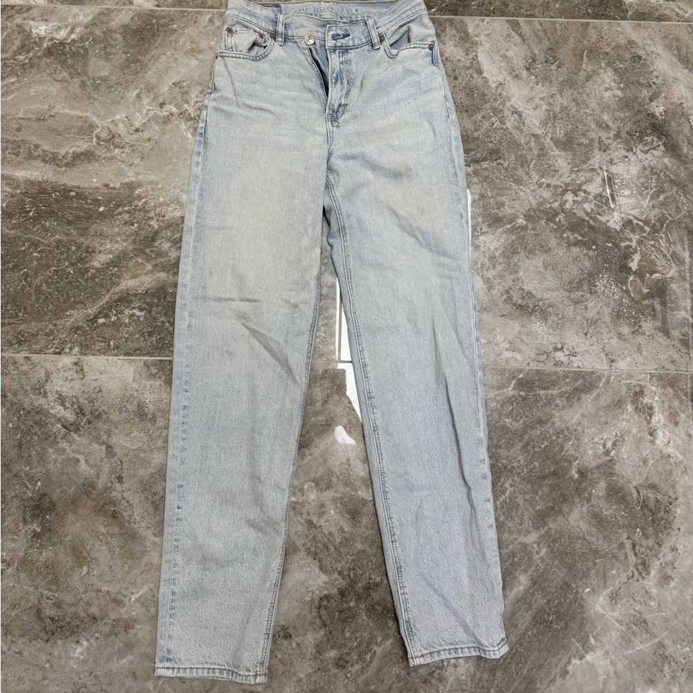Women's American eagle, straight leg, High rise ,Light Blue Jeans